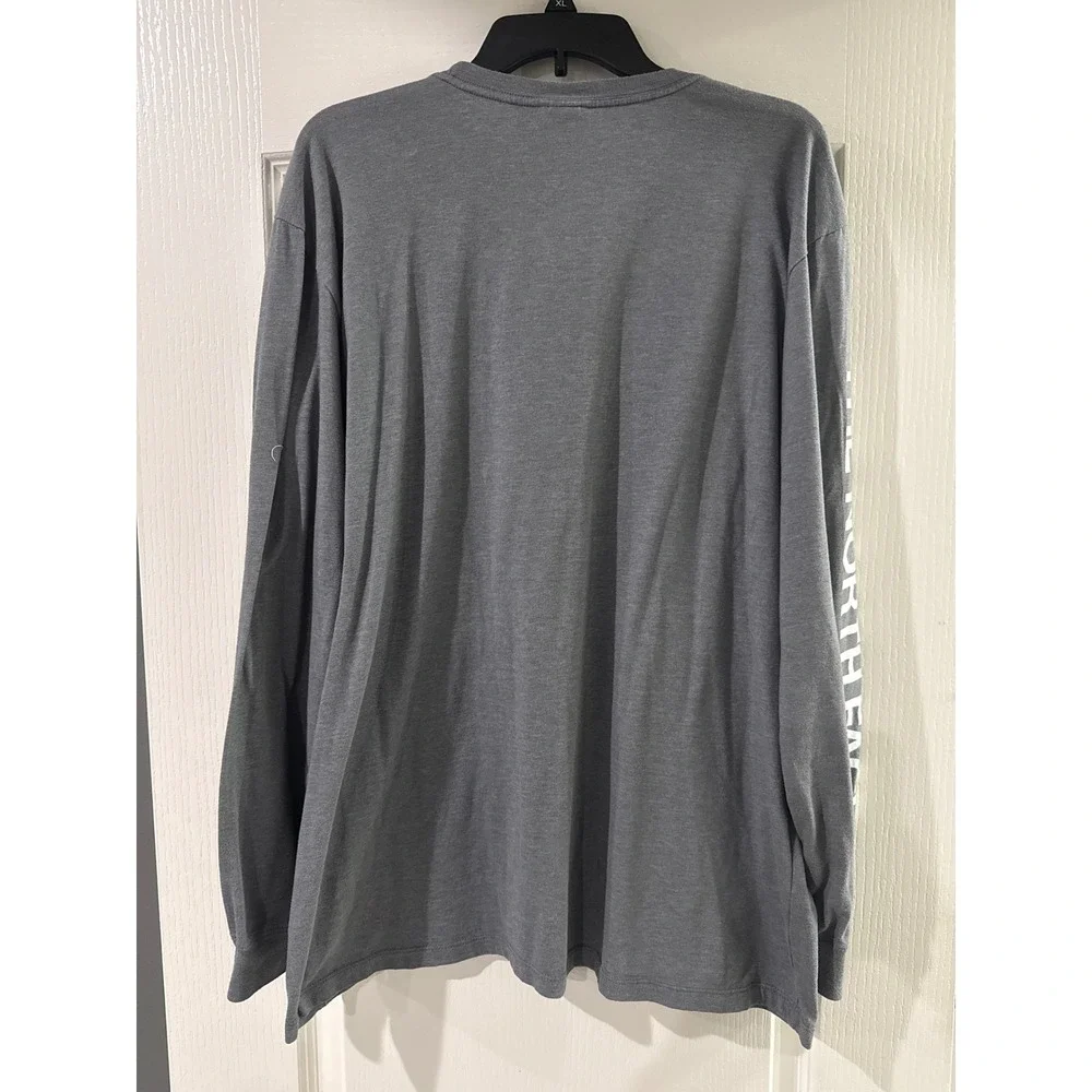 The North Face Mens XXL Grey Circular Design Long Sleeve Graphic T-Shirt Logo - Picture 5 of 5